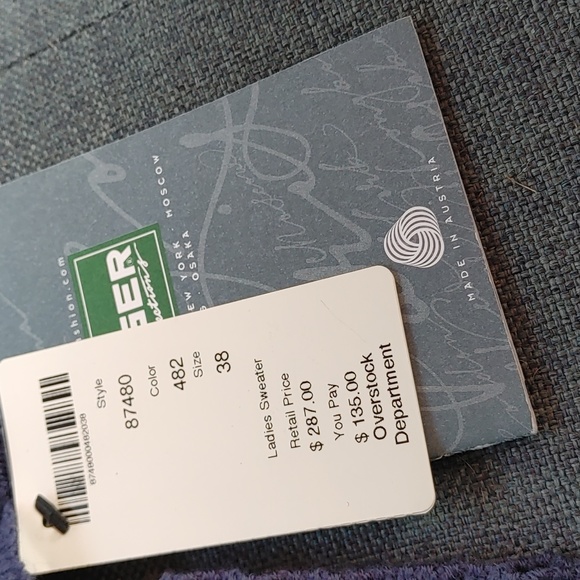 Geiger. Australia 100% Wool Sweater SZ. 38 S\M NWT - Picture 5 of 7